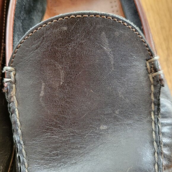 Allen Edmonds Boulder 11 3E Brown Black Leather Slip On Loafers Twee Preppy Acad main image 4